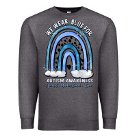 Charcoal Heather we wear blue for autism awareness accept understan Premium Sweatshirt - Artiststas