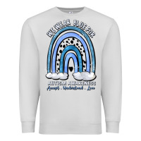 Dove Grey we wear blue for autism awareness accept understan Premium Sweatshirt - Artiststas