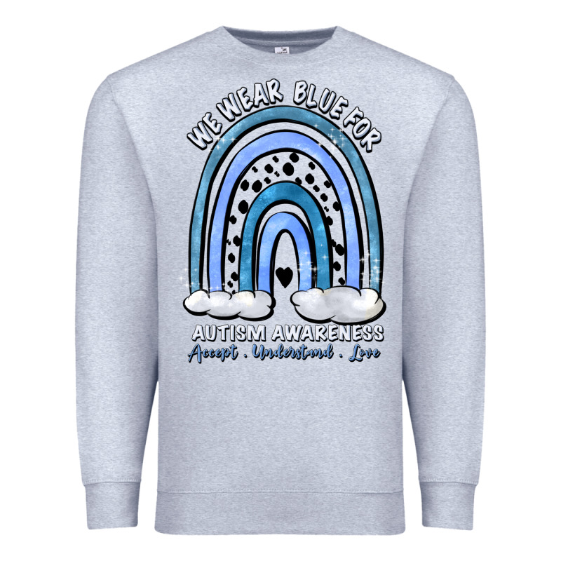 We Wear Blue For Autism Awareness Accept Understan Premium Sweatshirt by Artiststas | Teevron