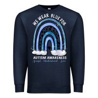 Navy we wear blue for autism awareness accept understan Premium Sweatshirt - Artiststas