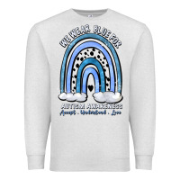 Oatmeal Heather we wear blue for autism awareness accept understan Premium Sweatshirt - Artiststas