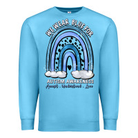 Ocean Blue we wear blue for autism awareness accept understan Premium Sweatshirt - Artiststas
