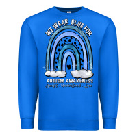 True Royal we wear blue for autism awareness accept understan Premium Sweatshirt - Artiststas