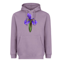 Lavender Iris Flower Heavyweight Hoodie - LillyAllenDesigns