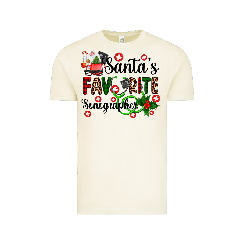 Santa's Favorite Sonographer Vintage Tee by AdoDesignShop | Teevron