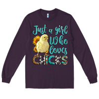 Plum Western Just A Girl Who loves Chicks Long Sleeve Tee - LillyAllenDesigns