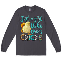Smoke Western Just A Girl Who loves Chicks Long Sleeve Tee - LillyAllenDesigns