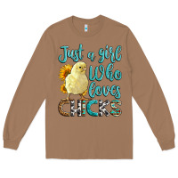 Toasted Coconut Western Just A Girl Who loves Chicks Long Sleeve Tee - LillyAllenDesigns