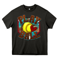 Asphalt play ball softball Heavy Core Tee - texasbilliewilder