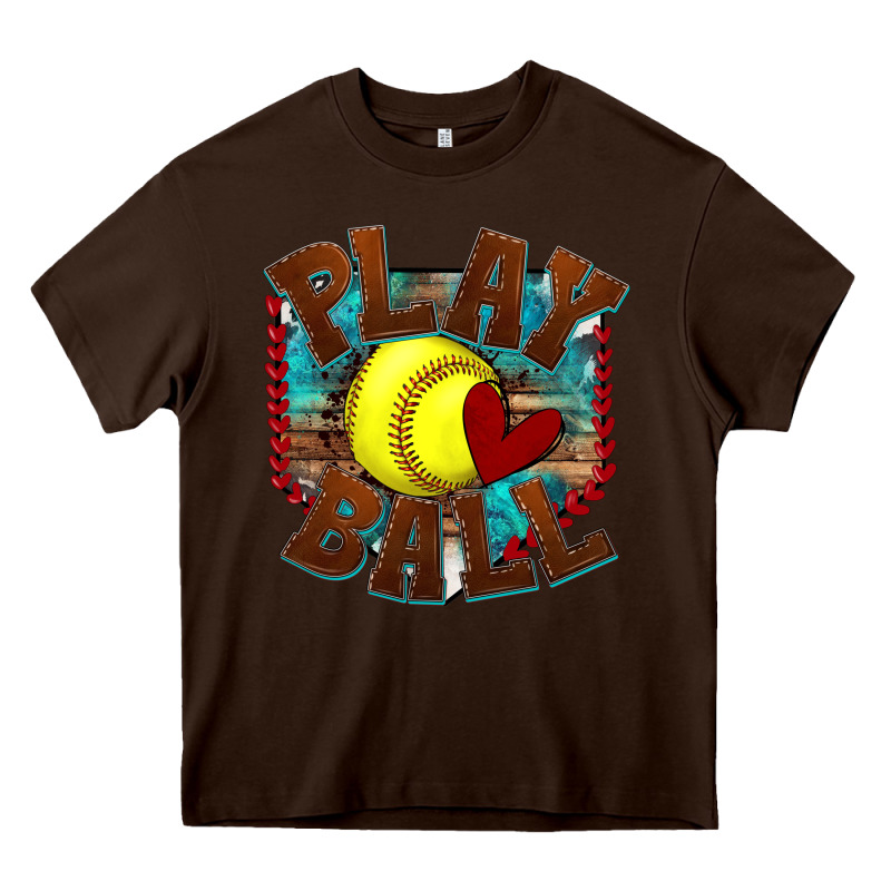 Play Ball Softball Heavy Core Tee by texasbilliewilder | Teevron