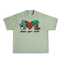 Oil Green peace love rodeo Urban Heavy Tee - JahusDesignShop