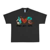 Pigment Black peace love rodeo Urban Heavy Tee - JahusDesignShop