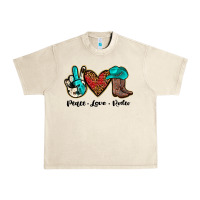 Sandshell peace love rodeo Urban Heavy Tee - JahusDesignShop
