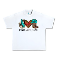 White peace love rodeo Urban Heavy Tee - JahusDesignShop