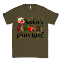 Army Green santa's favorite principal Classic Tee - AdoDesignShop