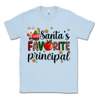Dusty Blue santa's favorite principal Classic Tee - AdoDesignShop