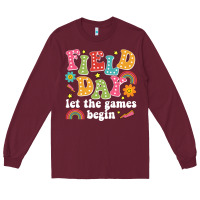 Burgundy field day let the games begin Long Sleeve Tee - JahusDesignShop