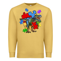 Antique Gold autism t rex Premium Sweatshirt - Artiststas