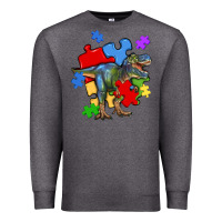 Charcoal Heather autism t rex Premium Sweatshirt - Artiststas