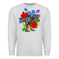 Dove Grey autism t rex Premium Sweatshirt - Artiststas