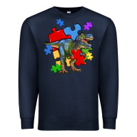 Navy autism t rex Premium Sweatshirt - Artiststas