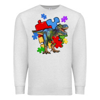 Oatmeal Heather autism t rex Premium Sweatshirt - Artiststas