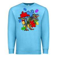 Ocean Blue autism t rex Premium Sweatshirt - Artiststas