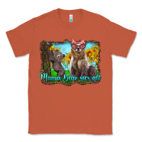 Copper mama bear sees all with sunflowers Classic Tee - Artiststas