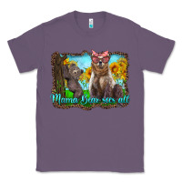 Lavender mama bear sees all with sunflowers Classic Tee - Artiststas