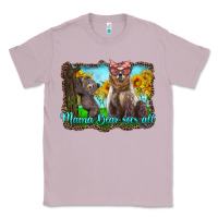 Lilac mama bear sees all with sunflowers Classic Tee - Artiststas