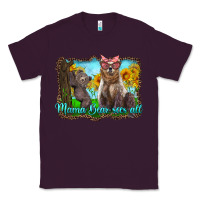 Plum mama bear sees all with sunflowers Classic Tee - Artiststas