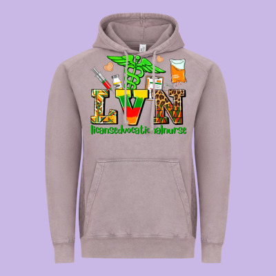 Lvn Juneteenth Licensed Vocational Nurse With Croc Vintage Hoodie Designed By Adodesignshop