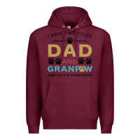 Burgundy i have two titles dad and grandpa Premium Hoodie - Bettercallsaul