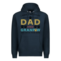 Navy i have two titles dad and grandpa Premium Hoodie - Bettercallsaul