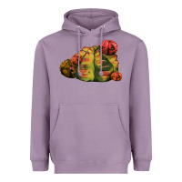 Lavender Gymnocalycium Variegated Cactus Heavyweight Hoodie - LillyAllenDesigns