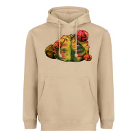 Mushroom Gymnocalycium Variegated Cactus Heavyweight Hoodie - LillyAllenDesigns