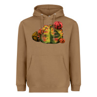 Toasted Coconut Gymnocalycium Variegated Cactus Heavyweight Hoodie - LillyAllenDesigns