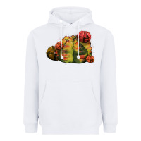 White Gymnocalycium Variegated Cactus Heavyweight Hoodie - LillyAllenDesigns