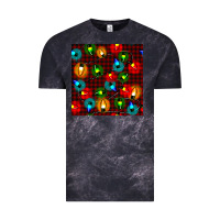 Cloud Black christmas lights seamless pattern Vintage Tee - BundleAndBundleShop