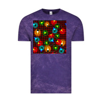 Cloud Purple christmas lights seamless pattern Vintage Tee - BundleAndBundleShop
