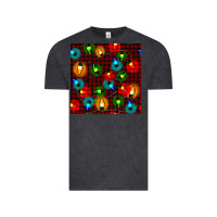 Vintage Black christmas lights seamless pattern Vintage Tee - BundleAndBundleShop