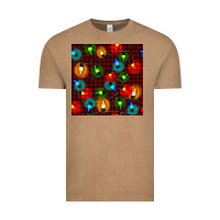 Vintage Coffee christmas lights seamless pattern Vintage Tee - BundleAndBundleShop