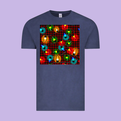 Christmas Lights Seamless Pattern Vintage Tee Designed By Bundleandbundleshop