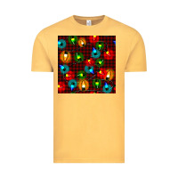 Vintage Mustard christmas lights seamless pattern Vintage Tee - BundleAndBundleShop