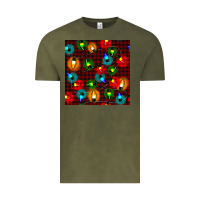 Vintage Olive christmas lights seamless pattern Vintage Tee - BundleAndBundleShop