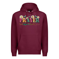Burgundy prayer the strongest wireless connection Premium Hoodie - JahusDesignShop