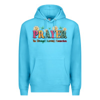 Ocean Blue prayer the strongest wireless connection Premium Hoodie - JahusDesignShop