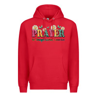 Red prayer the strongest wireless connection Premium Hoodie - JahusDesignShop