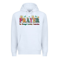 White prayer the strongest wireless connection Premium Hoodie - JahusDesignShop