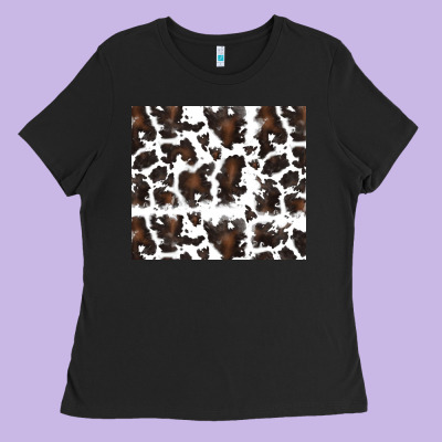 Ladies Tee cowhide pattern